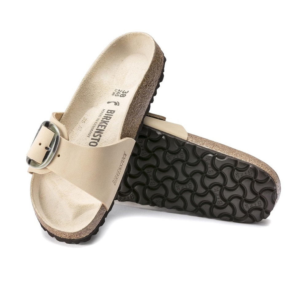 Birkenstock Madrid Big Buckle Almond Nubuck - Size 38 - Gently Used